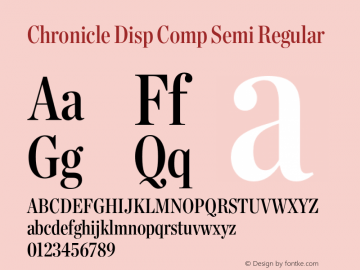 Chronicle Disp Comp Semi Regular Version 1.200 Font Sample