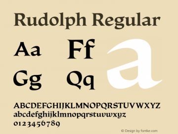 Rudolph Regular Version 001.000 Font Sample