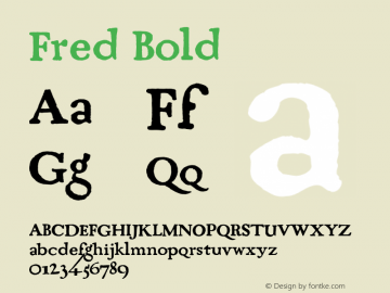 Fred Bold Version 001.000 Font Sample