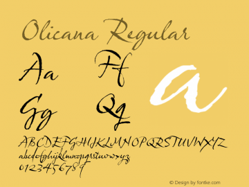 Olicana Regular 001.001 Font Sample