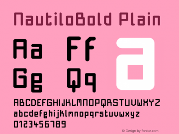 NautiloBold Plain Version 001.000图片样张