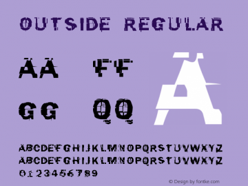 Outside Regular Version 001.000 Font Sample