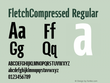 FletchCompressed Regular 001.000 Font Sample