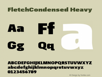 FletchCondensed Heavy 001.000 Font Sample