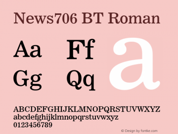 News706 BT Roman mfgpctt-v4.4 Dec 14 1998图片样张