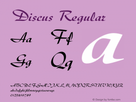 Discus Regular 4.0 Font Sample