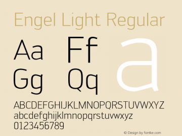 Engel Light Regular 001.000 Font Sample