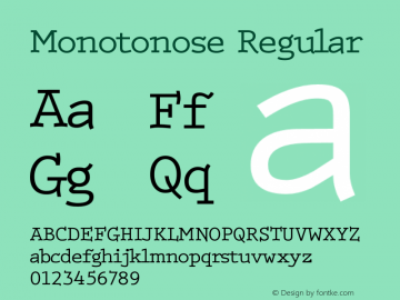 Monotonose Regular 001.001图片样张