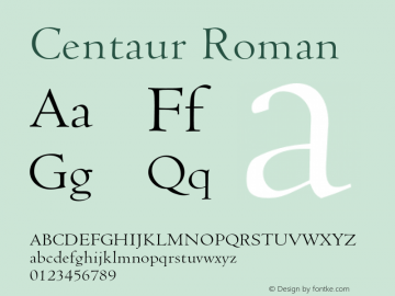 Centaur Roman 4.0图片样张