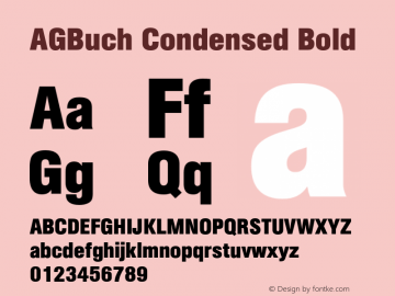 AGBuch Condensed Bold 4.0图片样张