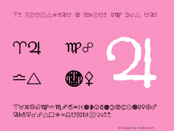 Astrological Symbols WF Regular 001.000 Font Sample