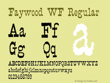 Faywood WF Regular Unknown图片样张