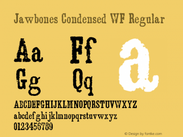 Jawbones Condensed WF Regular Unknown图片样张