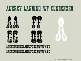 Aubrey Landing WF Condensed Unknown Font Sample