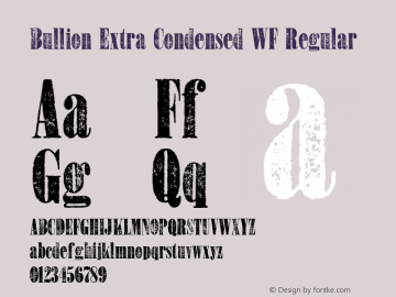 Bullion Extra Condensed WF Regular 001.000图片样张