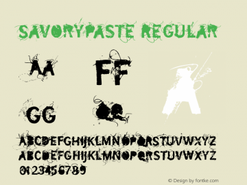 SavoryPaste Regular Version 1.000 2007 initial release图片样张