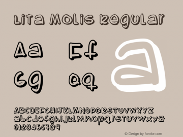 Lita Molis Regular Version 1.000;PS 001.000;hotconv 1.0.38 Font Sample