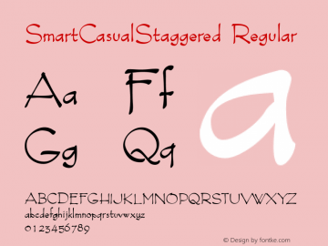 SmartCasualStaggered Regular Version 1.1图片样张