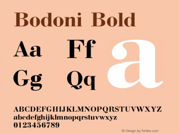 Bodoni Bold Converted from d:\win\system\TBB_____.TF1 by ALLTYPE图片样张