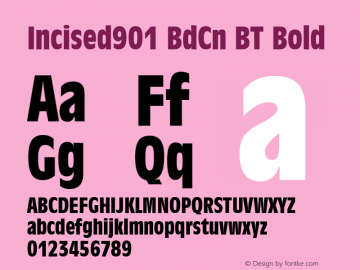 Incised901 BdCn BT Bold Version 1.01 emb4-OT图片样张