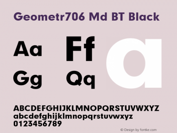 Geometr706 Md BT Black mfgpctt-v1.53 Monday, February 1, 1993 11:42:38 am (EST) Font Sample