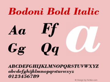 bodoni bold font free
