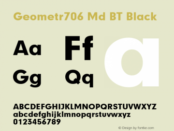 Geometr706 Md BT Black mfgpctt-v1.53 Monday, February 1, 1993 11:42:38 am (EST) Font Sample