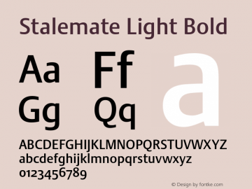 Stalemate Light Bold Version 1.001 2003图片样张