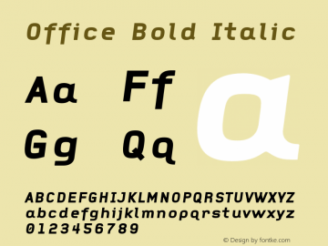 Office Bold Italic 001.000图片样张
