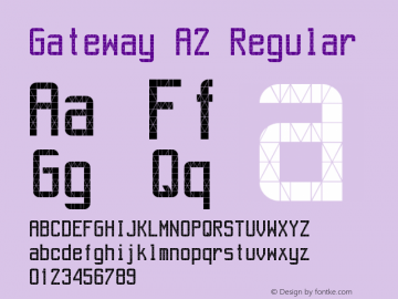 Gateway A2 Regular 001.000 Font Sample