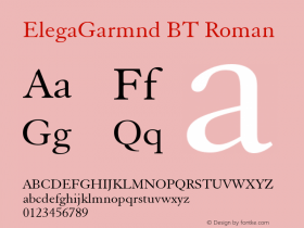 ElegaGarmnd BT Roman mfgpctt-v4.4 Dec 7 1998图片样张