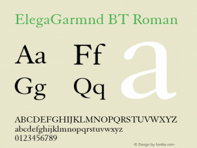 ElegaGarmnd BT Roman mfgpctt-v4.4 Dec 7 1998图片样张