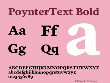 PoynterText Bold 001.000图片样张