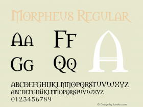 Morpheus Regular Version 2.000 2005 initial release Font Sample