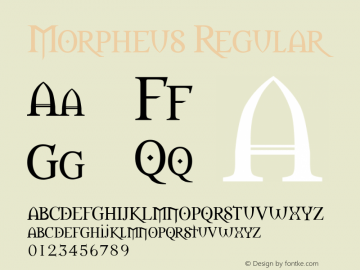 Morpheus Regular Version 2.000 2005 initial release图片样张