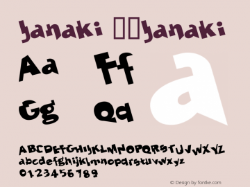 Janaki 爀⸀Janaki 䤀 Font Sample
