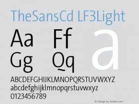 TheSansCd LF3Light Version 001.004 Font Sample