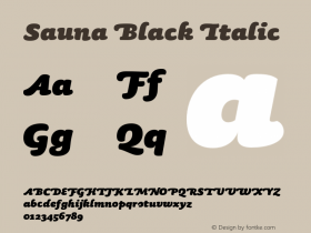 Sauna Black Italic 001.001图片样张