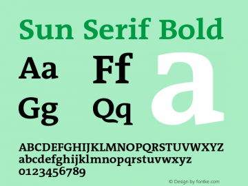 Sun Serif Bold 001.000图片样张