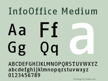 InfoOffice Medium 001.000 Font Sample