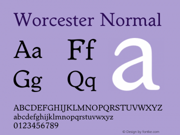 Worcester Normal 001.000图片样张