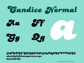 Candice Normal Version 4.0 Font Sample