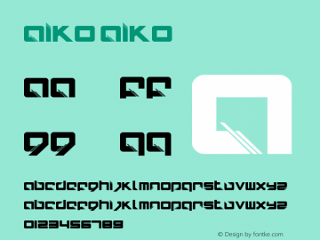 AIKO AIKO Version 1.00 Font Sample
