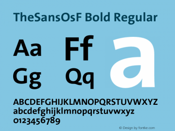 TheSansOsF Bold Regular Version 1.654 Font Sample