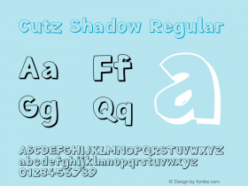 Cutz Shadow Regular Version 001.001 Font Sample