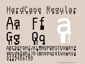 HardCase Regular Version 001.000 Font Sample