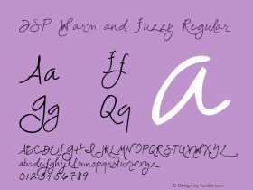 DSP Warm and Fuzzy Regular Macromedia Fontographer 4.1 3/10/2008图片样张