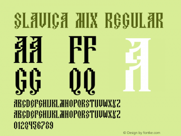 Slavica Mix Regular Version 2.001 2006图片样张