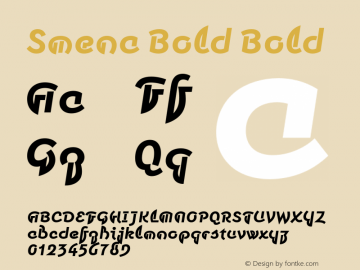 Smena Bold Bold Version 1.000 2006 initial release图片样张