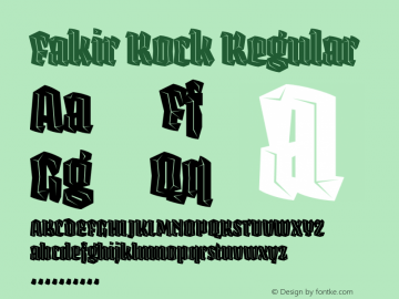 Fakir Rock Regular Version 1.320 Font Sample